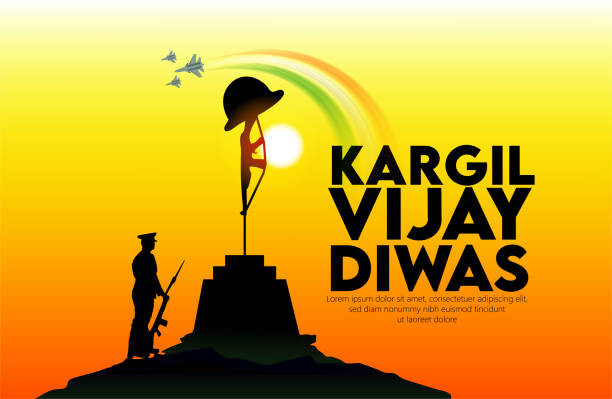 Hand Drawn Kargil Vijay Diwas Illustration With Indian Flag To Design  Banners, Posters, Backgrounds Royalty Free SVG, Cliparts, Vectors, and  Stock Illustration. Image 186500560.